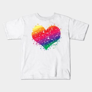 Rainbow Heart LGBT Flag Kids T-Shirt